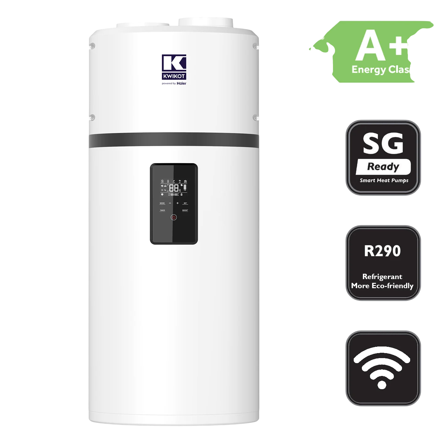 Haier Kwikot M8 Warmtepompboiler (80-150L) - Energielabel A+ (ISDE Subsidie)