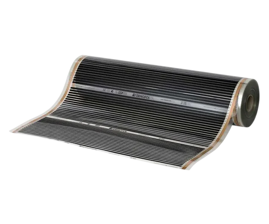 Vloerverwarmingsfolie, 100cm breed -  50w/m2